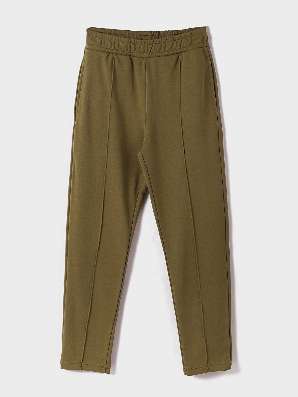 Women's Elasticated Waist Plain Sweatpants -W2J362Z8-JNN