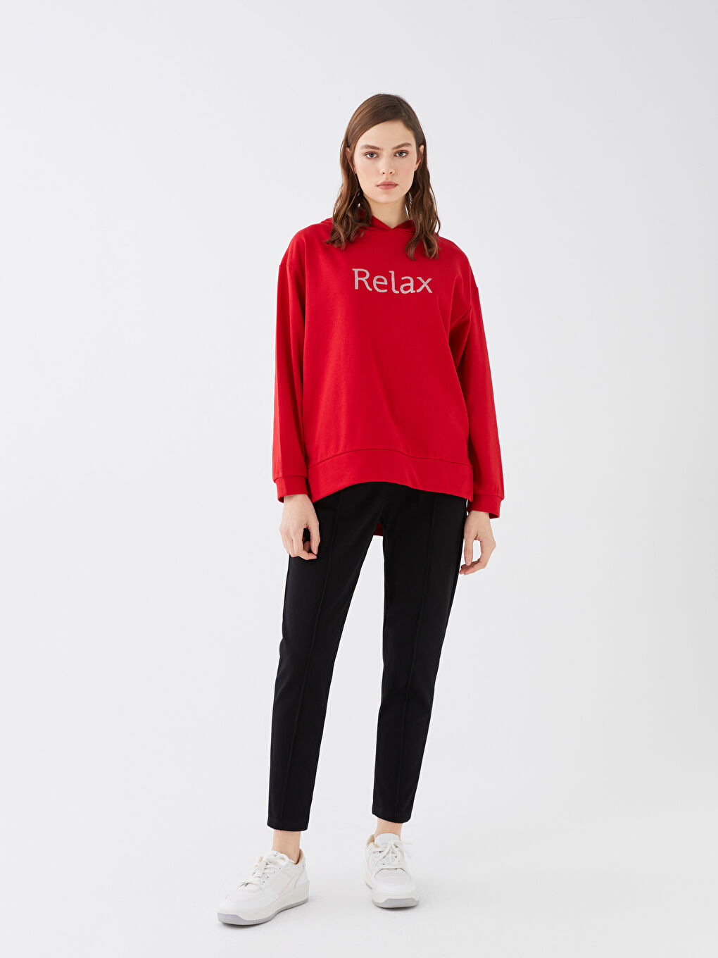 Women's Elasticated Waist Plain Sweatpants-1