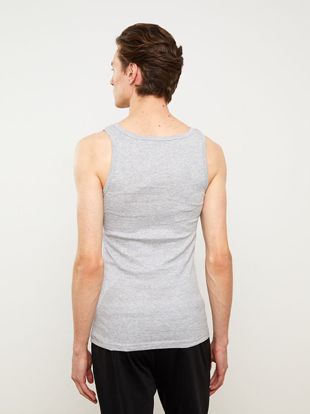 Maiou Basic pentru Bărbați cu Guler în U, Pachet de 2 Bucăți-12