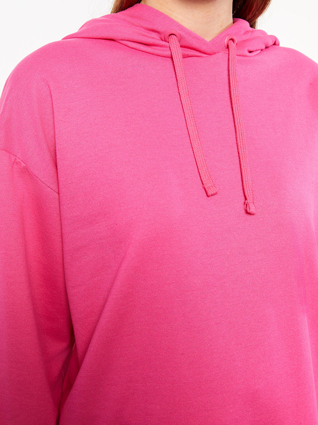 LCW Modest Hooded Regular Long Sleeve Women's Sweatshirt Tunic -W2J390Z8-GZ6