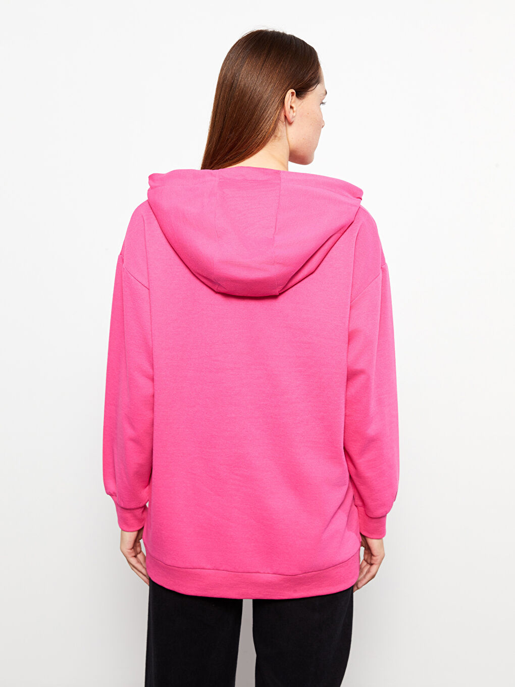 LCW Modest Hooded Regular Long Sleeve Women's Sweatshirt Tunic -W2J390Z8-GZ6
