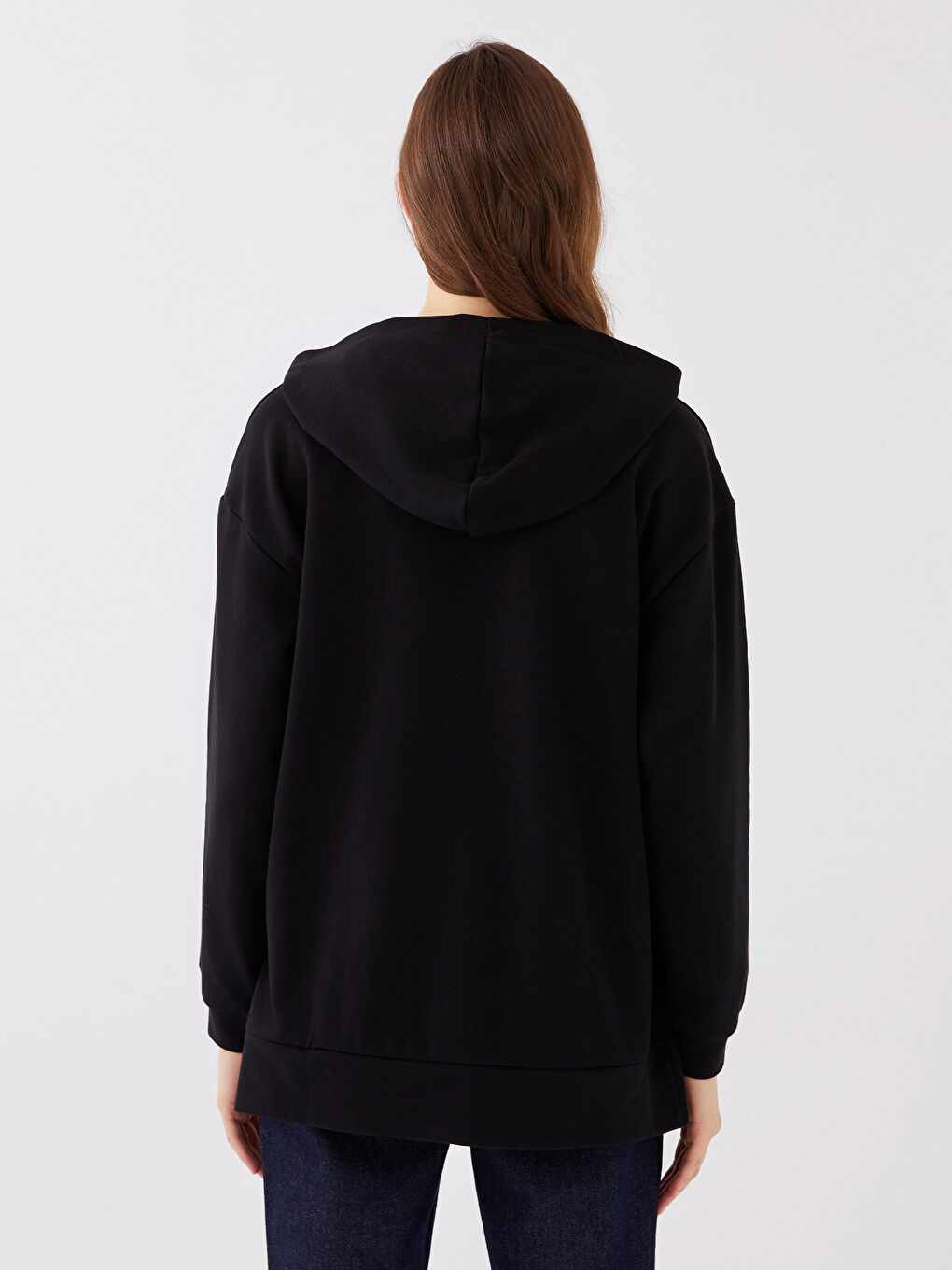 Hooded Printed Long Sleeve Women's Sweatshirt-4