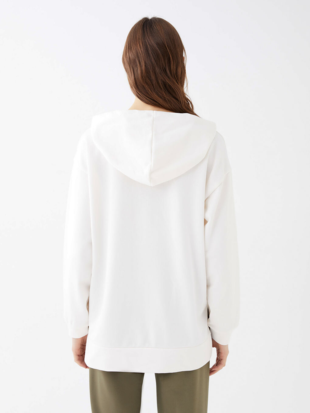 Hooded Printed Long Sleeve Women's Sweatshirt -W2J420Z8-FDH