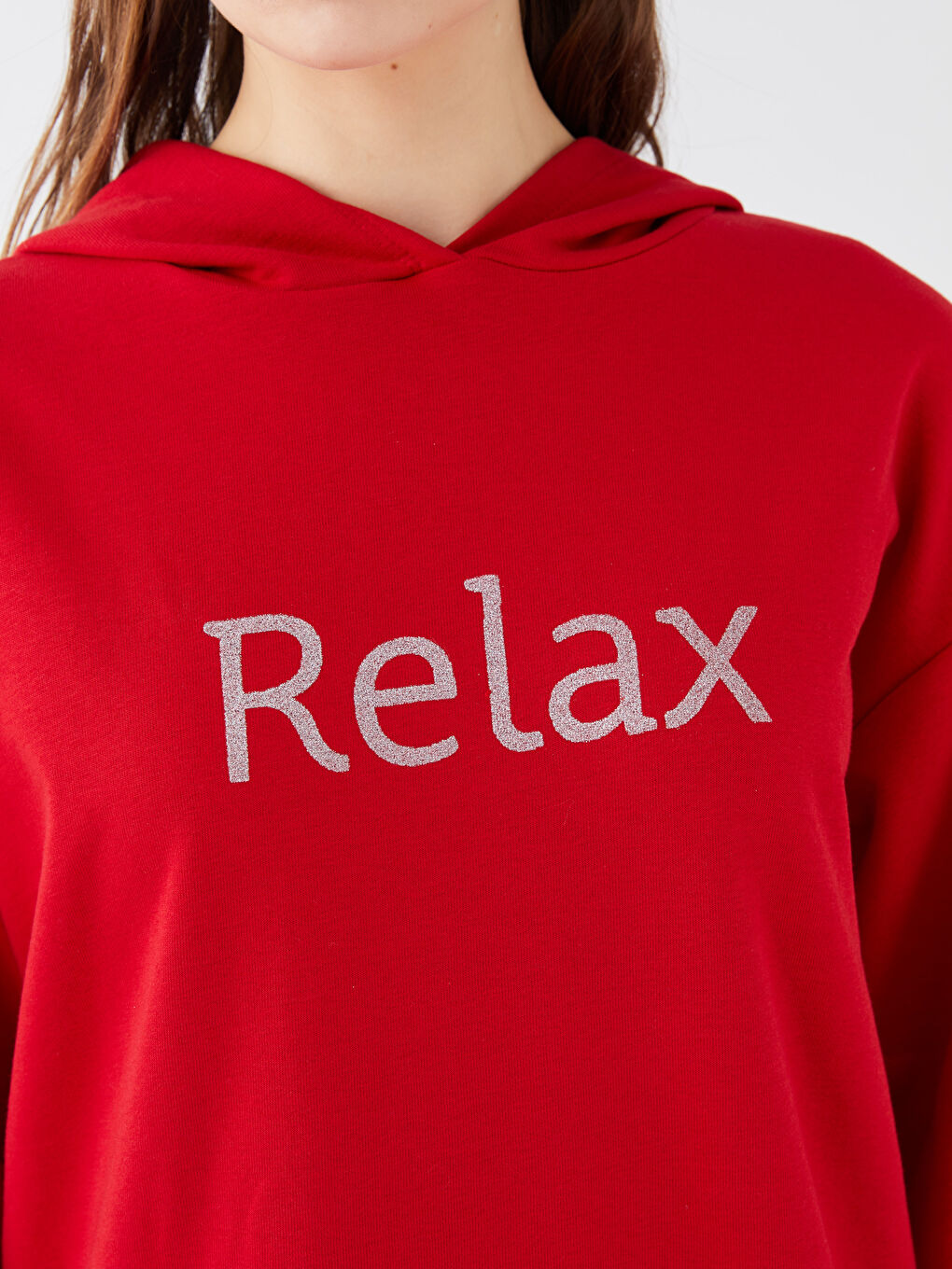 Hooded Printed Long Sleeve Women's Sweatshirt-3