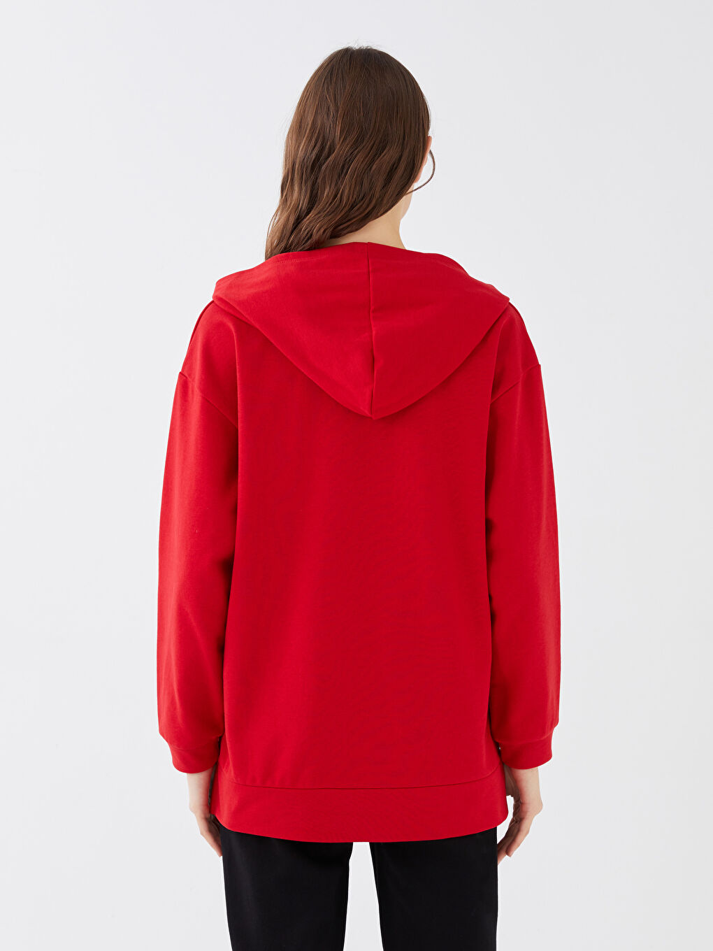 Hooded Printed Long Sleeve Women's Sweatshirt-4