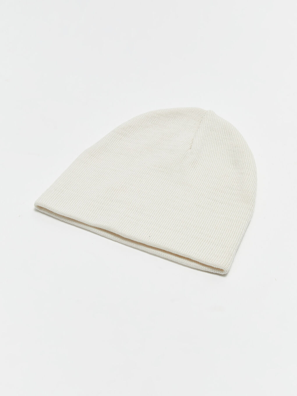 Ekru Düz Kız Çocuk Triko Bere-1