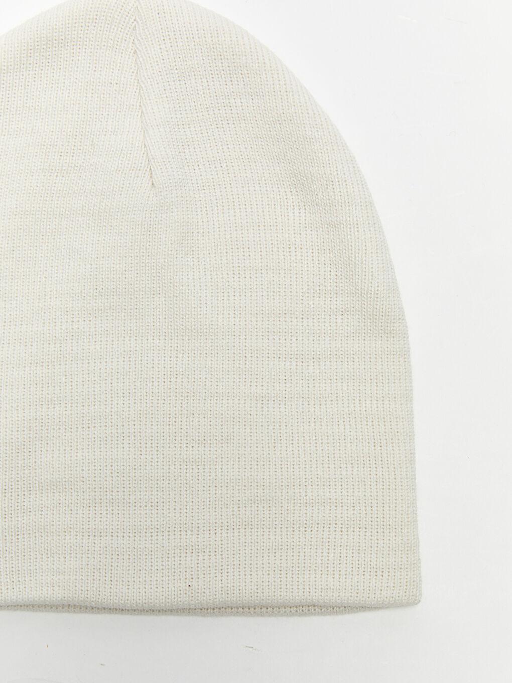 Ekru Düz Kız Çocuk Triko Bere-2