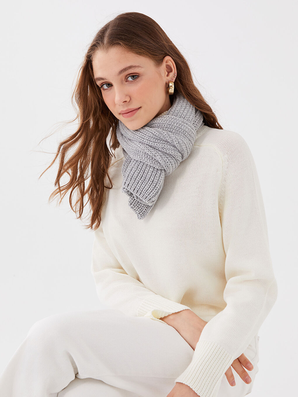 LCW ECO Women's Knitwear Scarf -W2J456Z8-JHP