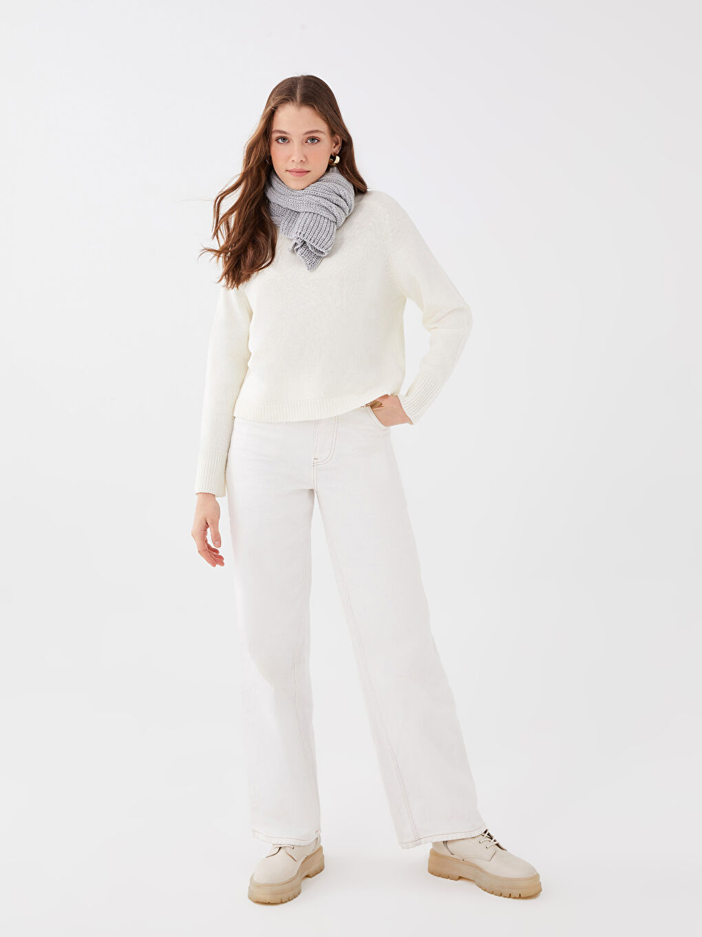 LCW ECO Women's Knitwear Scarf -W2J456Z8-JHP