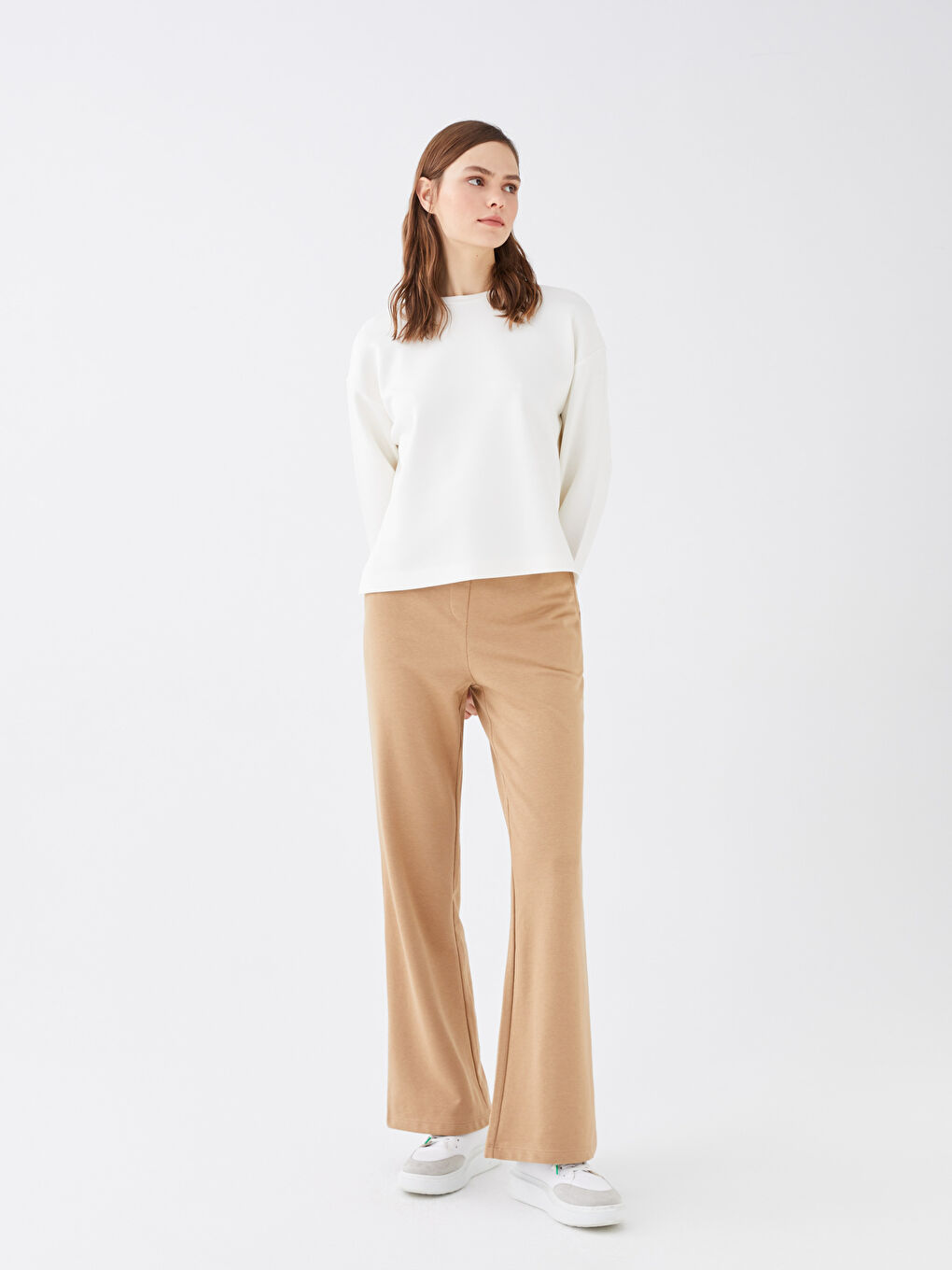 High Waisted Slim Fit Women's Trousers-1