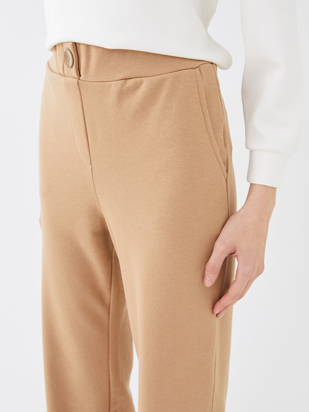 High Waisted Slim Fit Women's Trousers-2