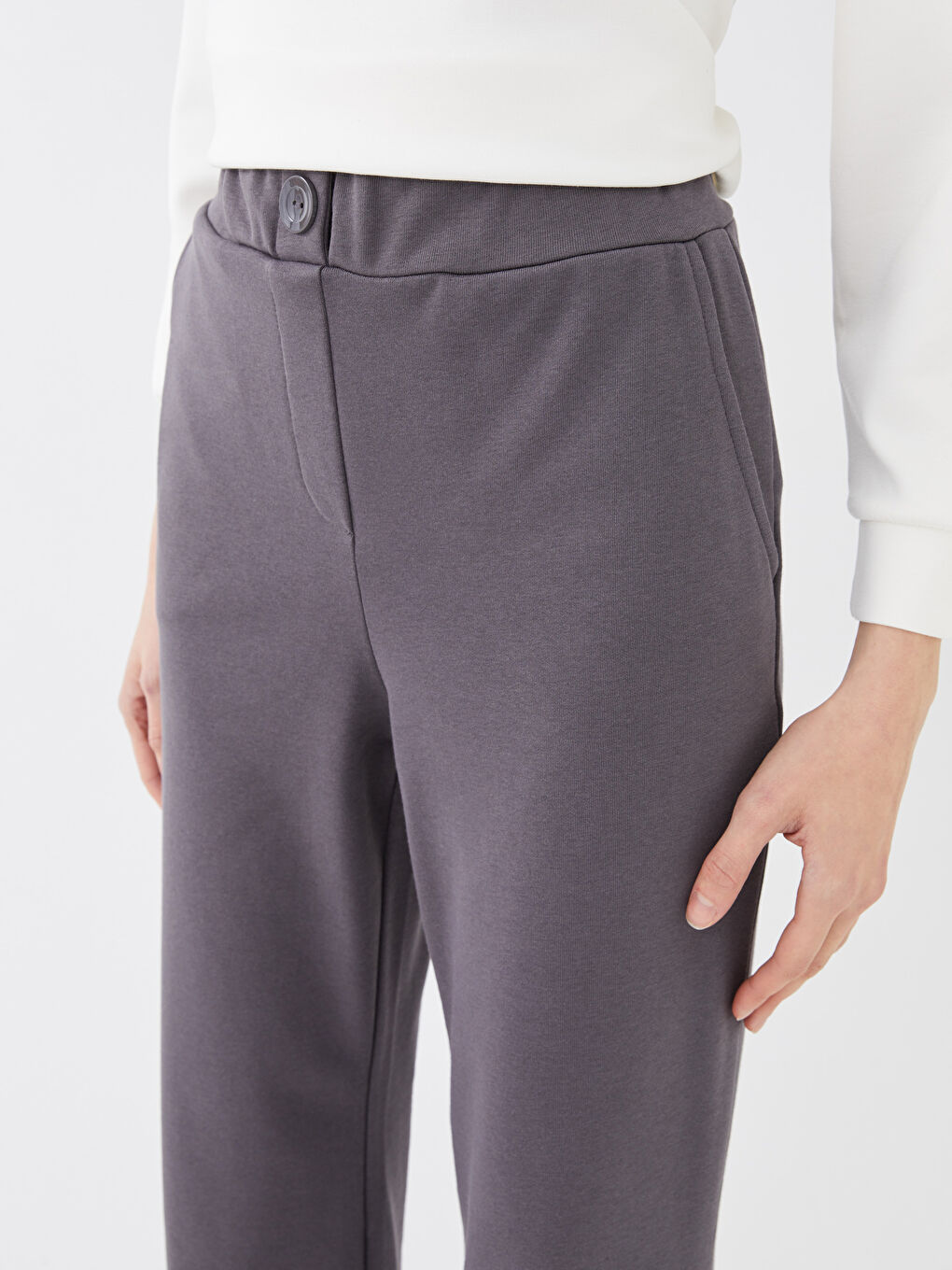 High Waisted Slim Fit Women's Trousers-2