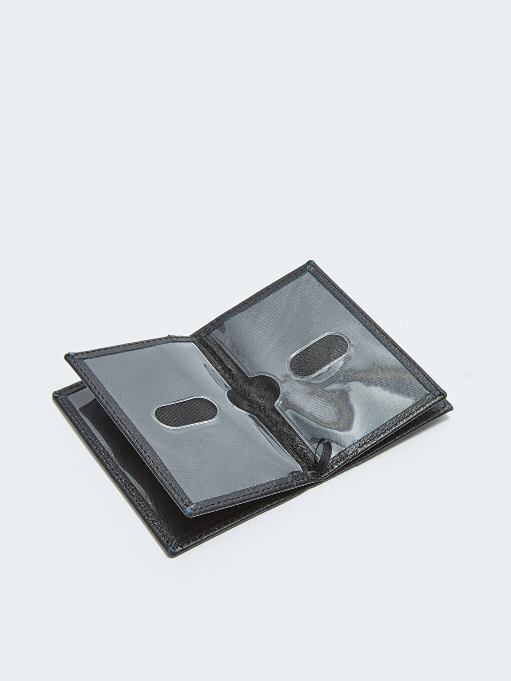 Siyah Hakiki Deri Erkek Kartlık-3