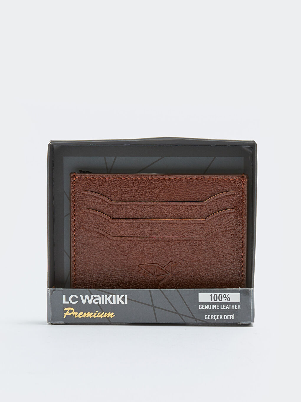 Kahverengi Hakiki Deri Erkek Kartlık