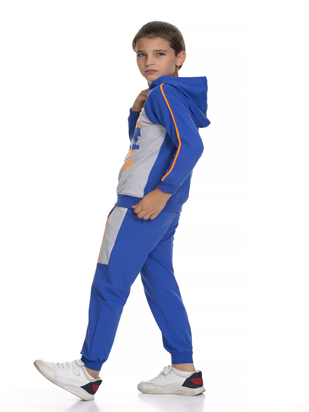 Myhanne Hooded Printed Long Sleeve Boy Sweatshirt and Sweatpants -W2J543Z4-504