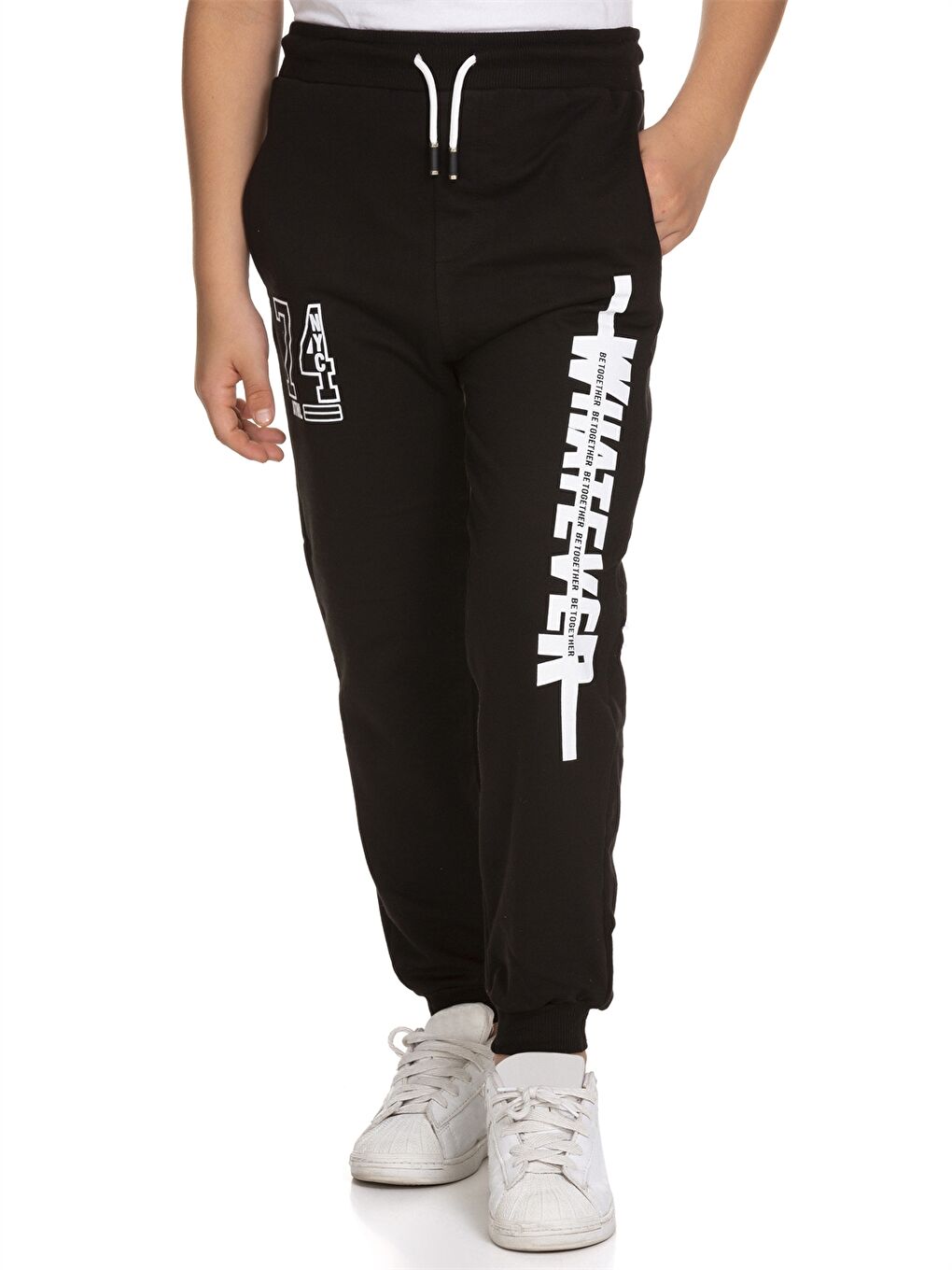 Elastic Waist Printed Boys' Jogger Sweatpants-1