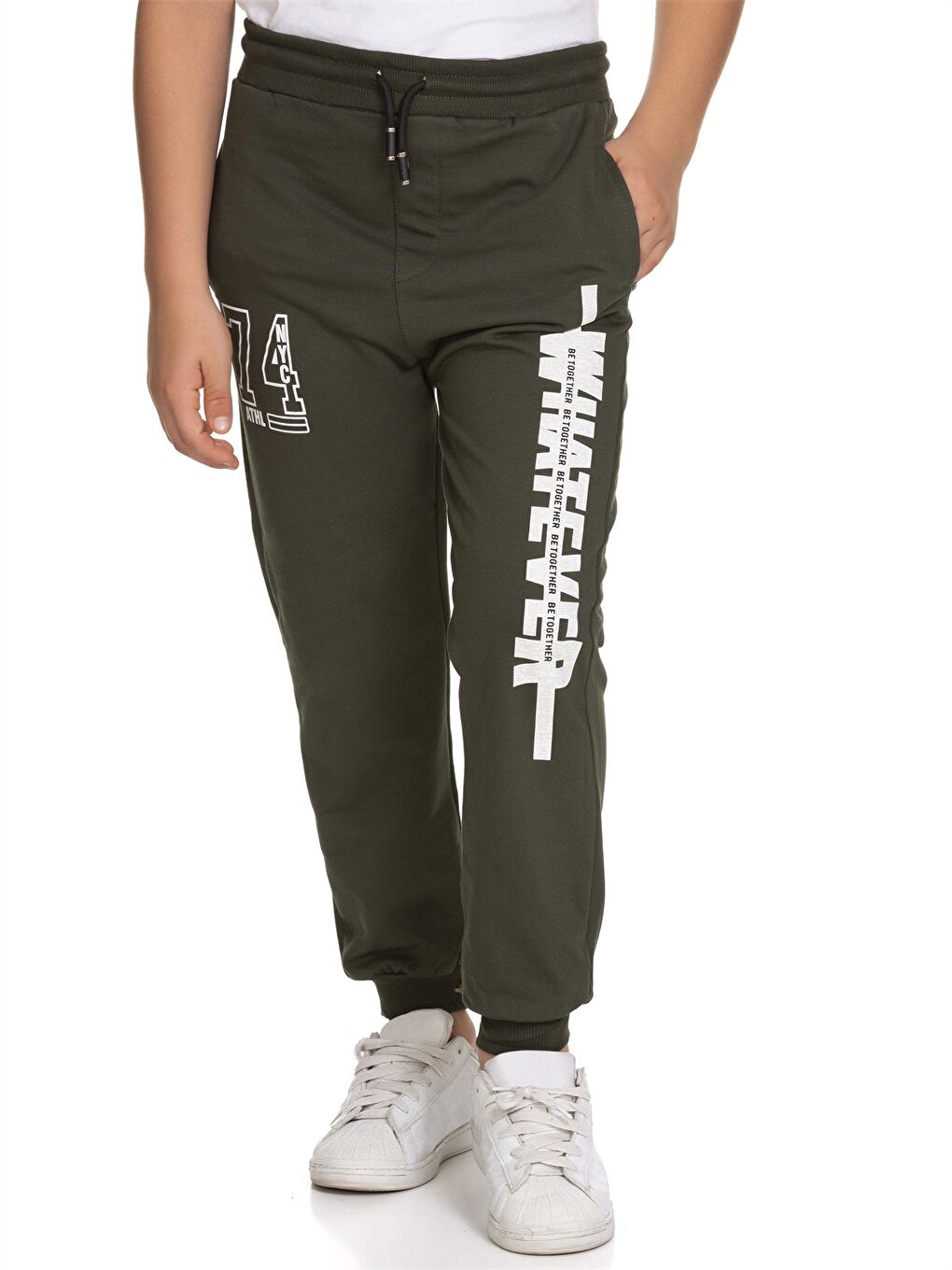 Elastic Waist Printed Boys' Jogger Sweatpants-1