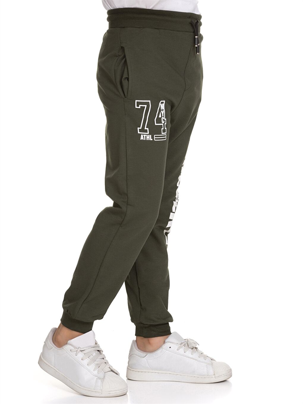 Elastic Waist Printed Boys' Jogger Sweatpants-3
