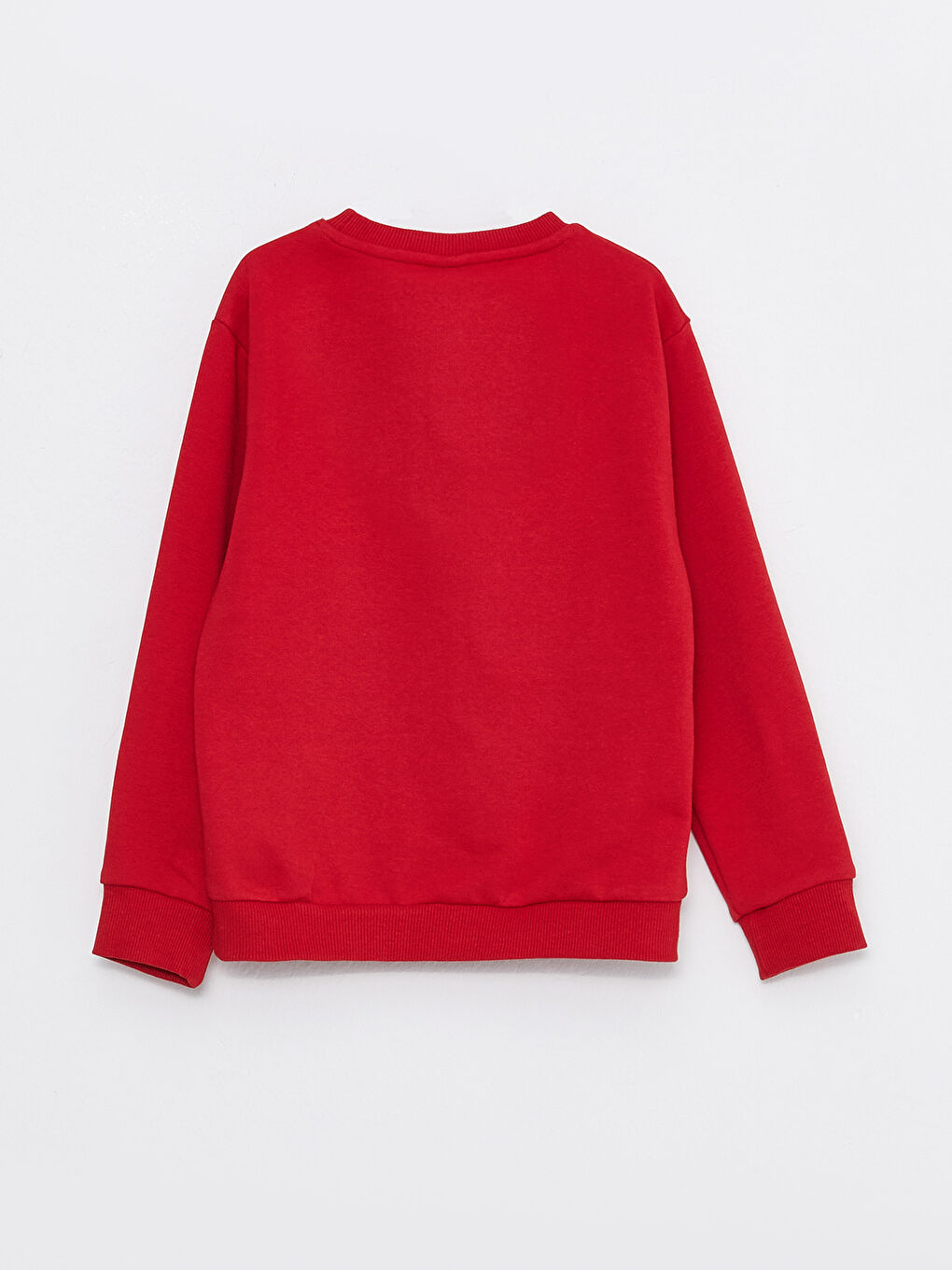 LCW Kids Kirmizi Bisiklet Yaka Ay ve Yıldız Baskılı Uzun Kollu Erkek Çocuk Sweatshirt - 1