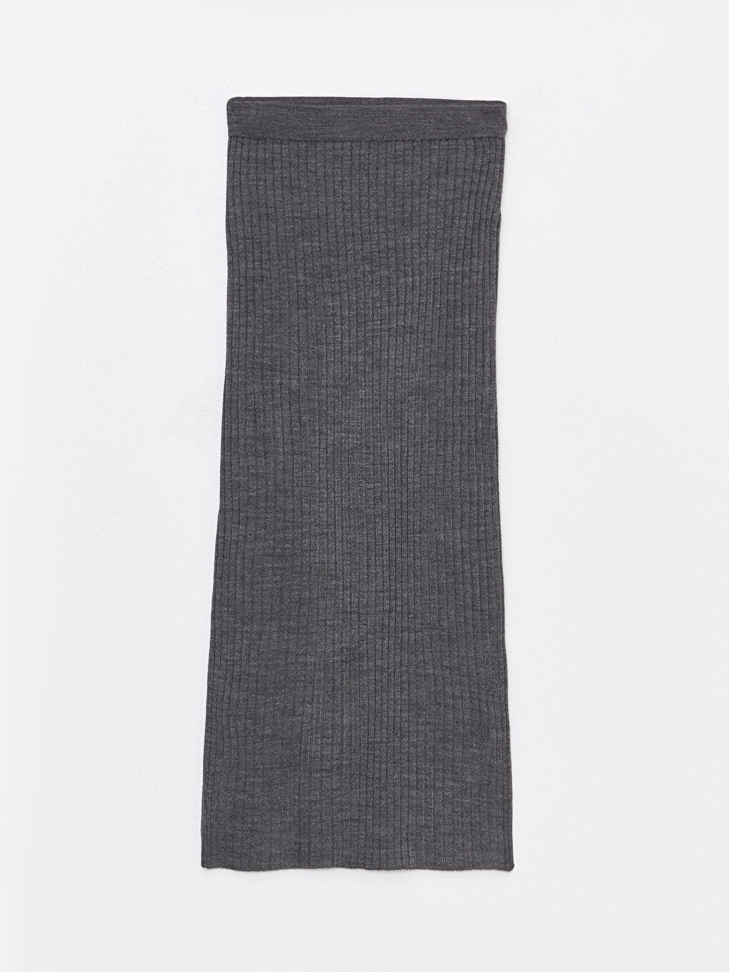 LCW Modest Women's Elasticated Waist Plain Knitwear Skirt -W2J563Z8-SMY
