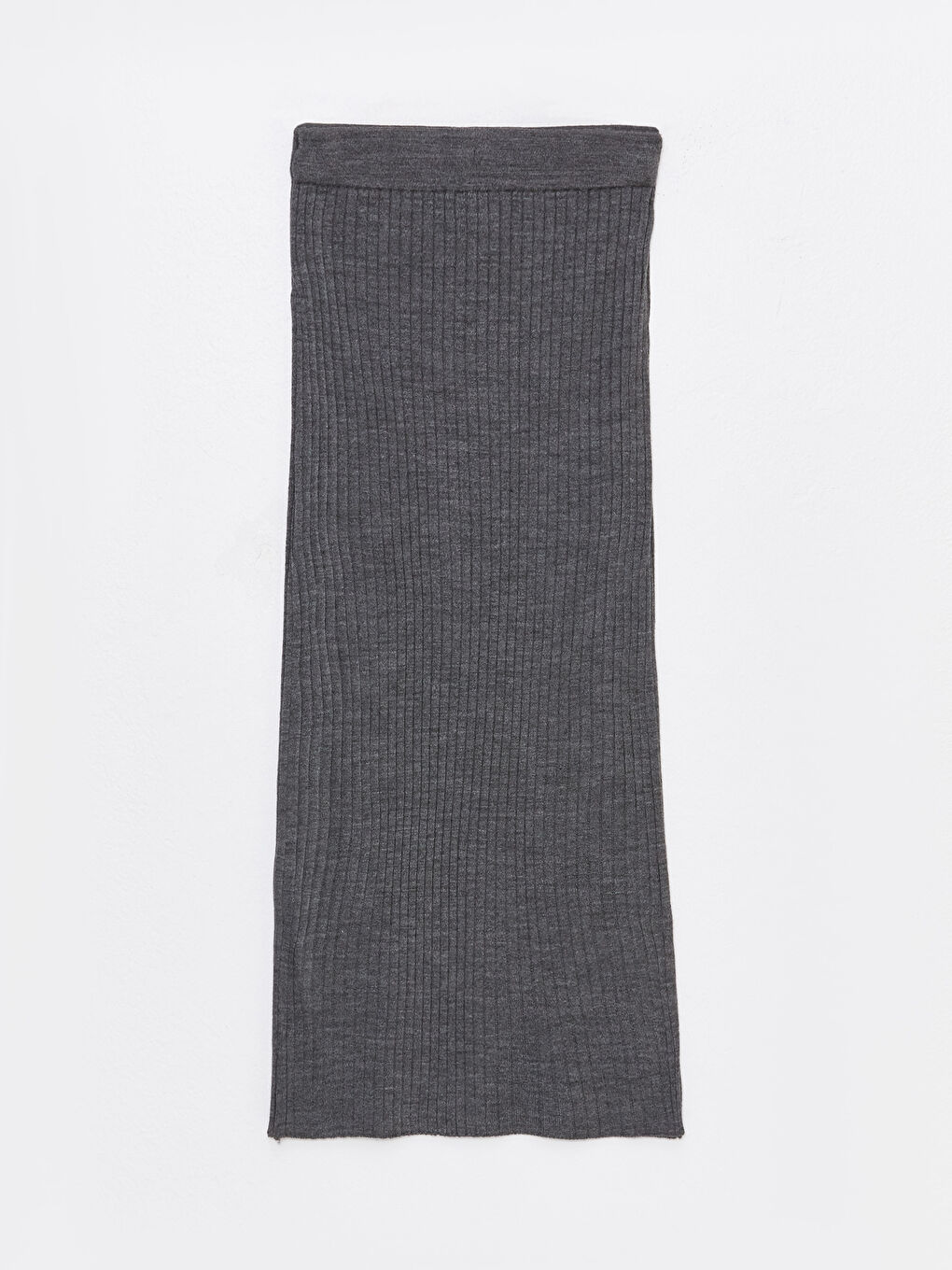 LCW Modest Women's Elasticated Waist Plain Knitwear Skirt -W2J563Z8-SMY