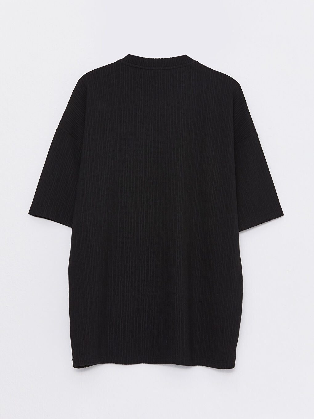 Ерлерге арналған дөңгелек жағалы қысқа жеңді негізгі футболка-6