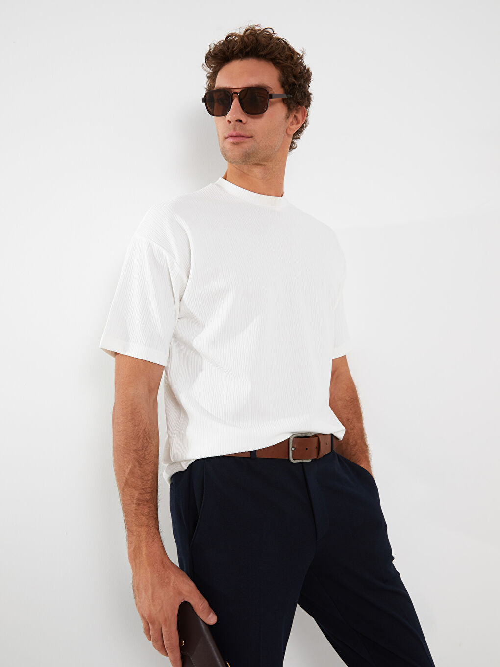 Crew Neck Short Sleeve Basic Men's T-shirt