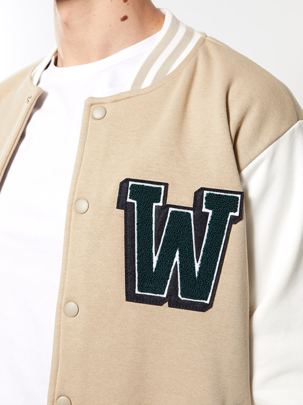 Bej Rahat Kalıp Uzun Kollu Erkek Kolej Ceket-3