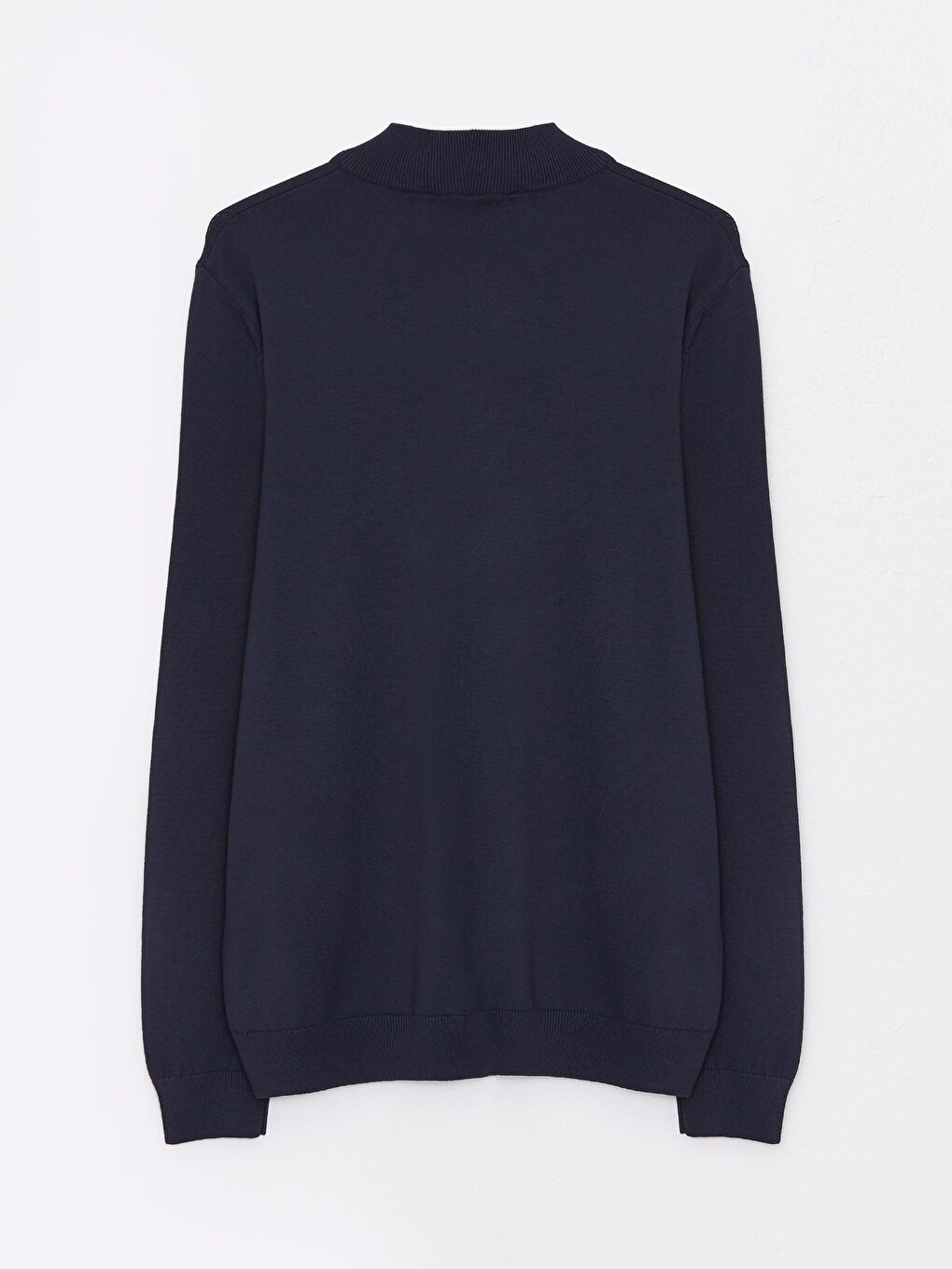 سترة تريكو كم طويل بياقة هاي نيك للرجال-6