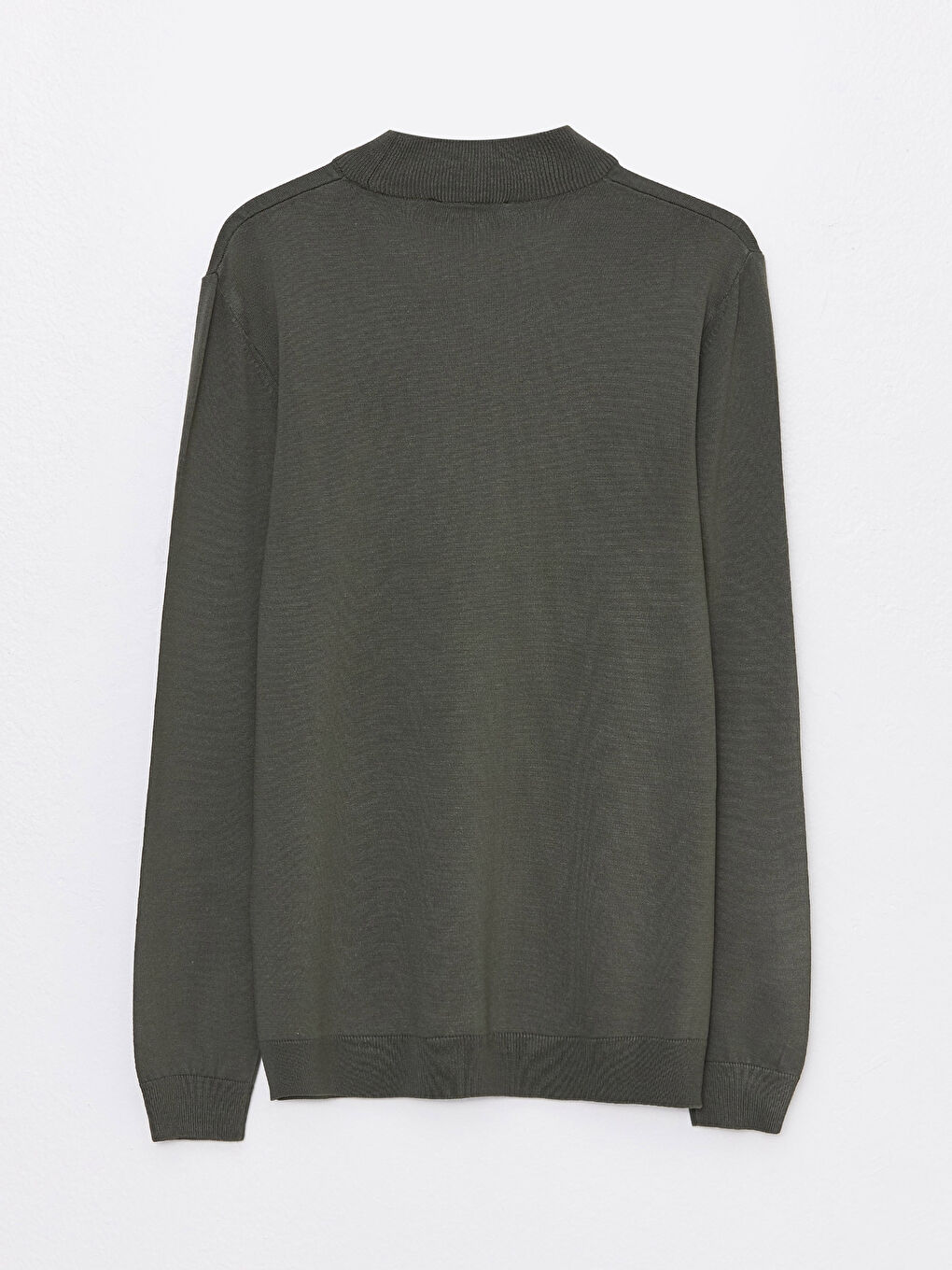 Yeşil Yarım Balıkçı Yaka Uzun Kollu Erkek Triko Kazak-6