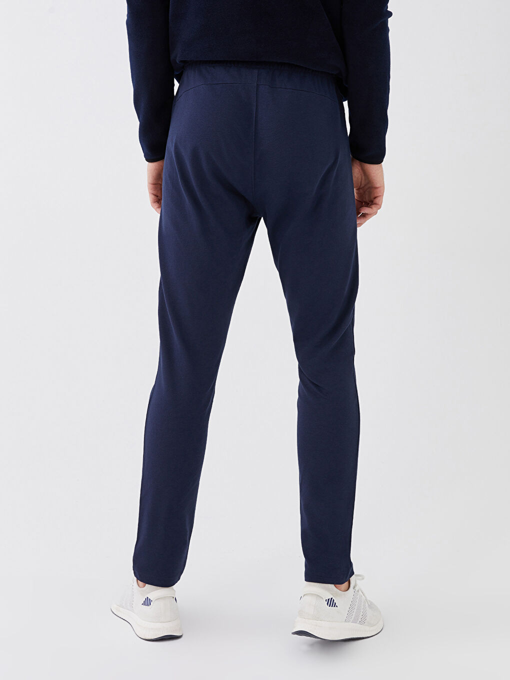 Lacivert Dar Kalıp Erkek Eşofman Altı-4