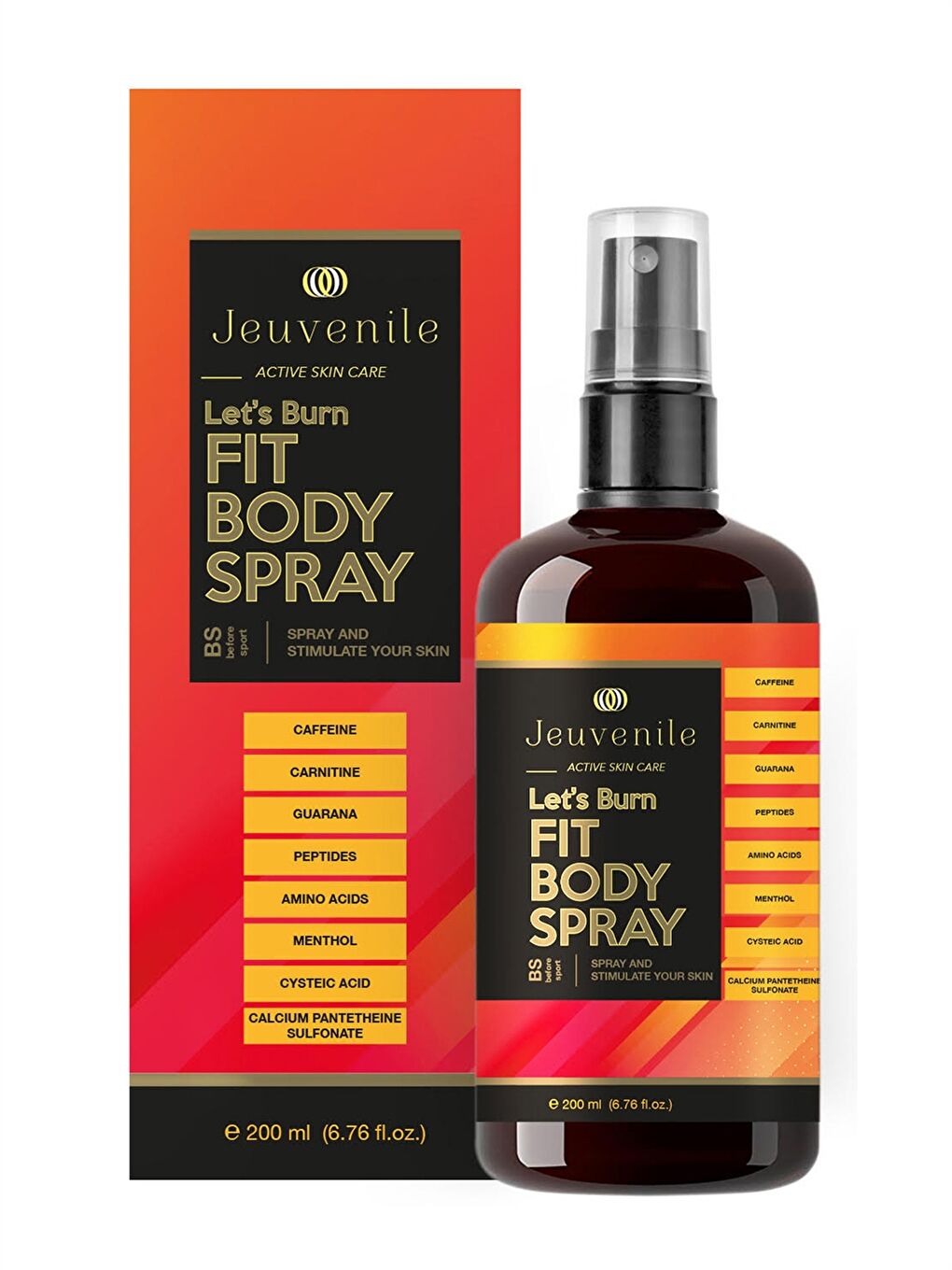 Spor Öncesi Kullanım Canlandırıcı Vücut Spreyi - Fit Body Spray 200 ML