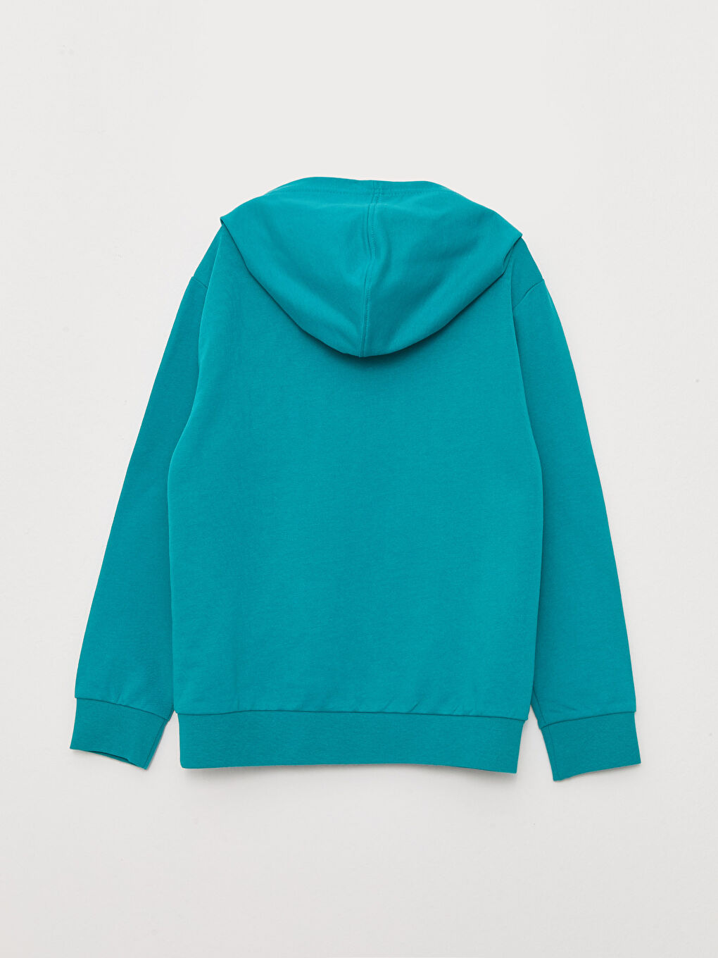 Turkuaz Kapüşonlu Nostaljik Maymun Baskılı Uzun Kollu Erkek Çocuk Sweatshirt-4