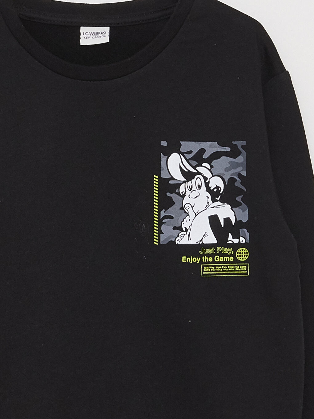 Sweat-shirt Garçon à Manches Longues Imprimé Singe Nostalgique Col Rond-8