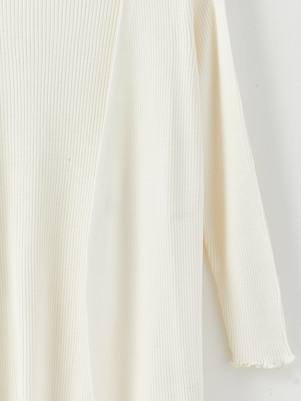 Ekru Şal Yaka Düz Uzun Kollu Kadın Triko Hırka-7