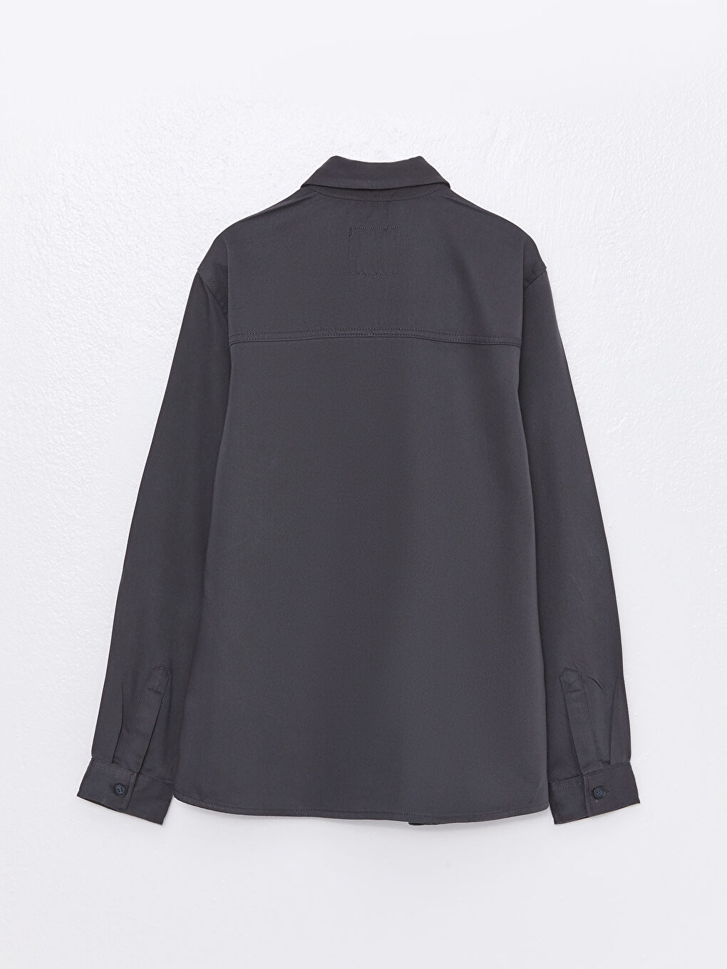 Antrasit Regular Fit Uzun Kollu Erkek Jean Gömlek-6