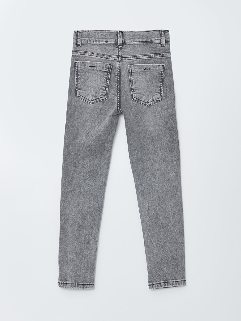 Antrasit Super Skinny Fit Yırtık Detaylı Erkek Çocuk Jean Pantolon-1