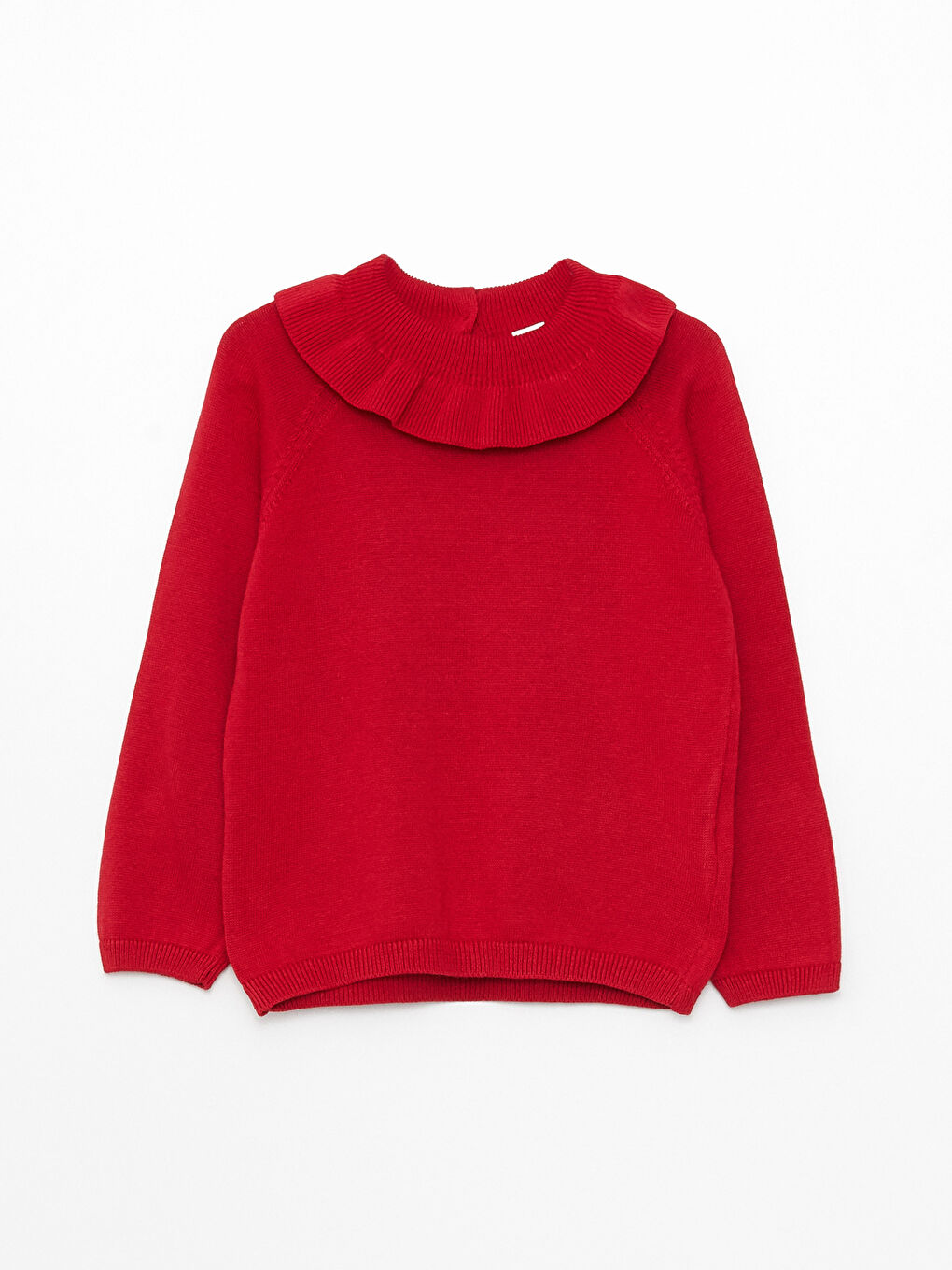 Kırmızı Bisiklet Yaka Uzun Kollu Kız Bebek Triko Kazak