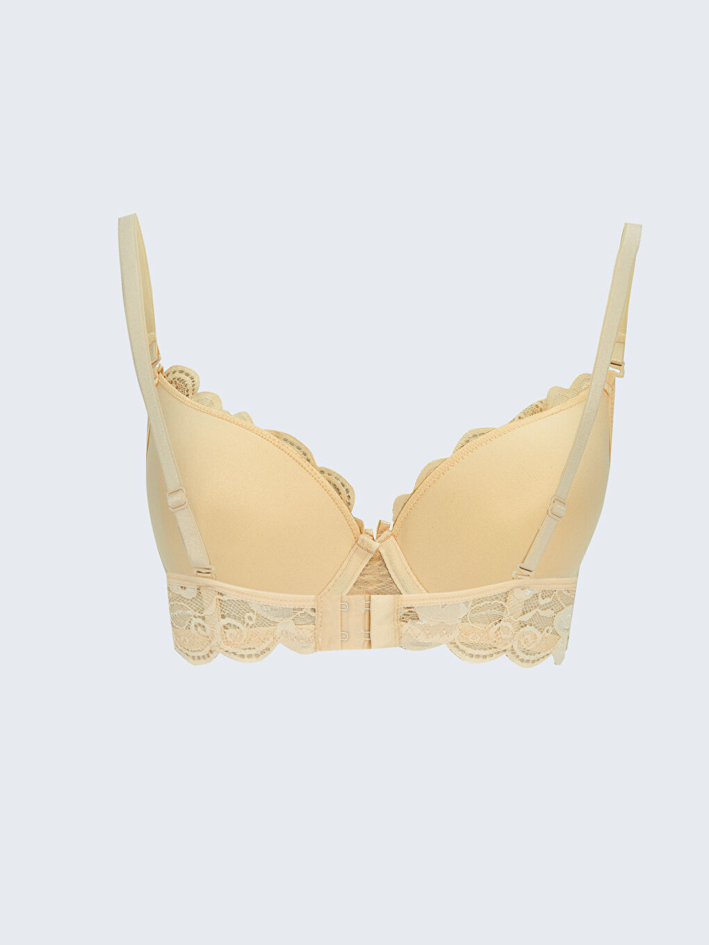 Bej Dolgusuz Dantelli Sütyen-1