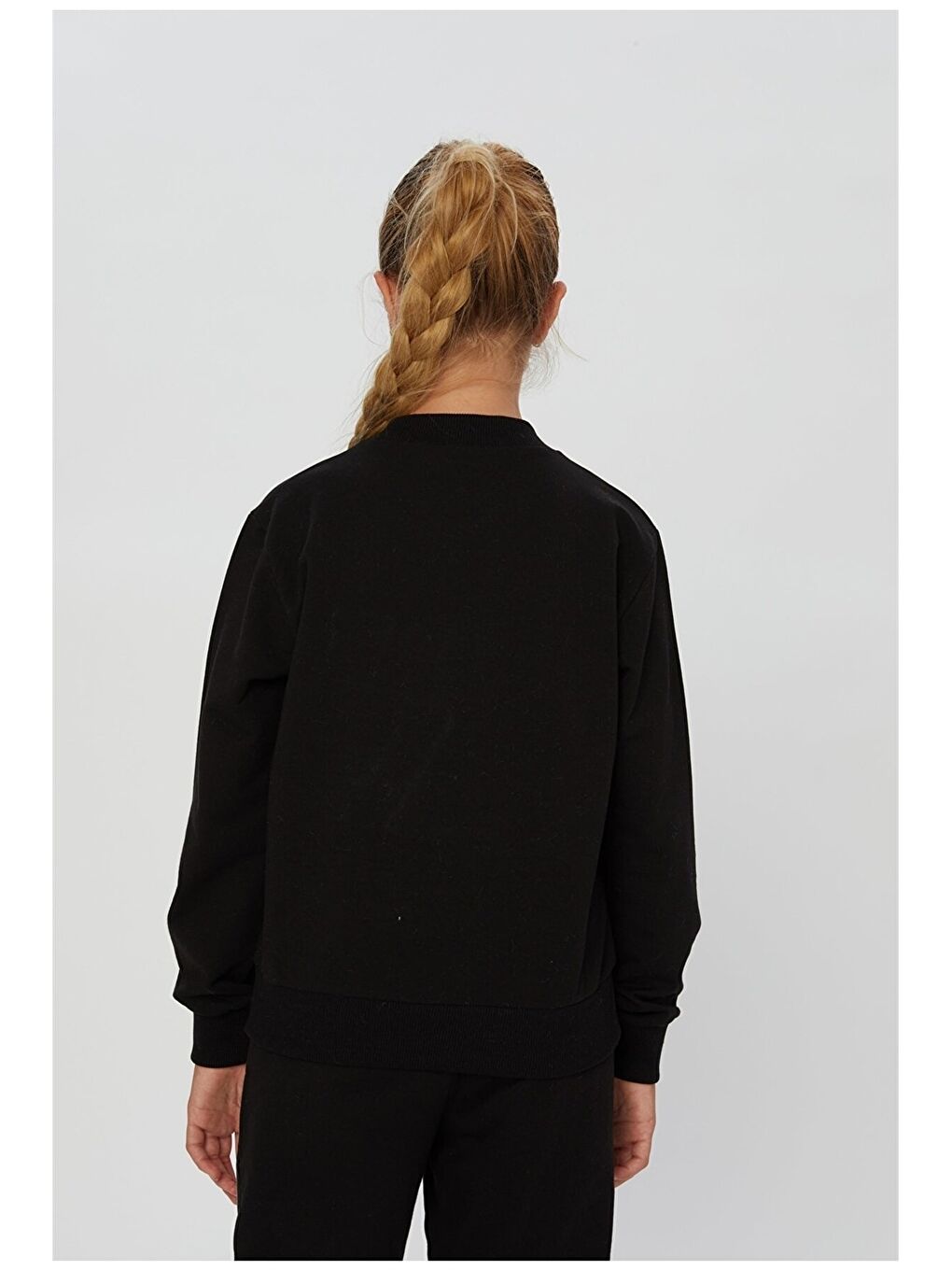 Crew Neck Sequin Long Sleeve Girl Sweatshirt-2