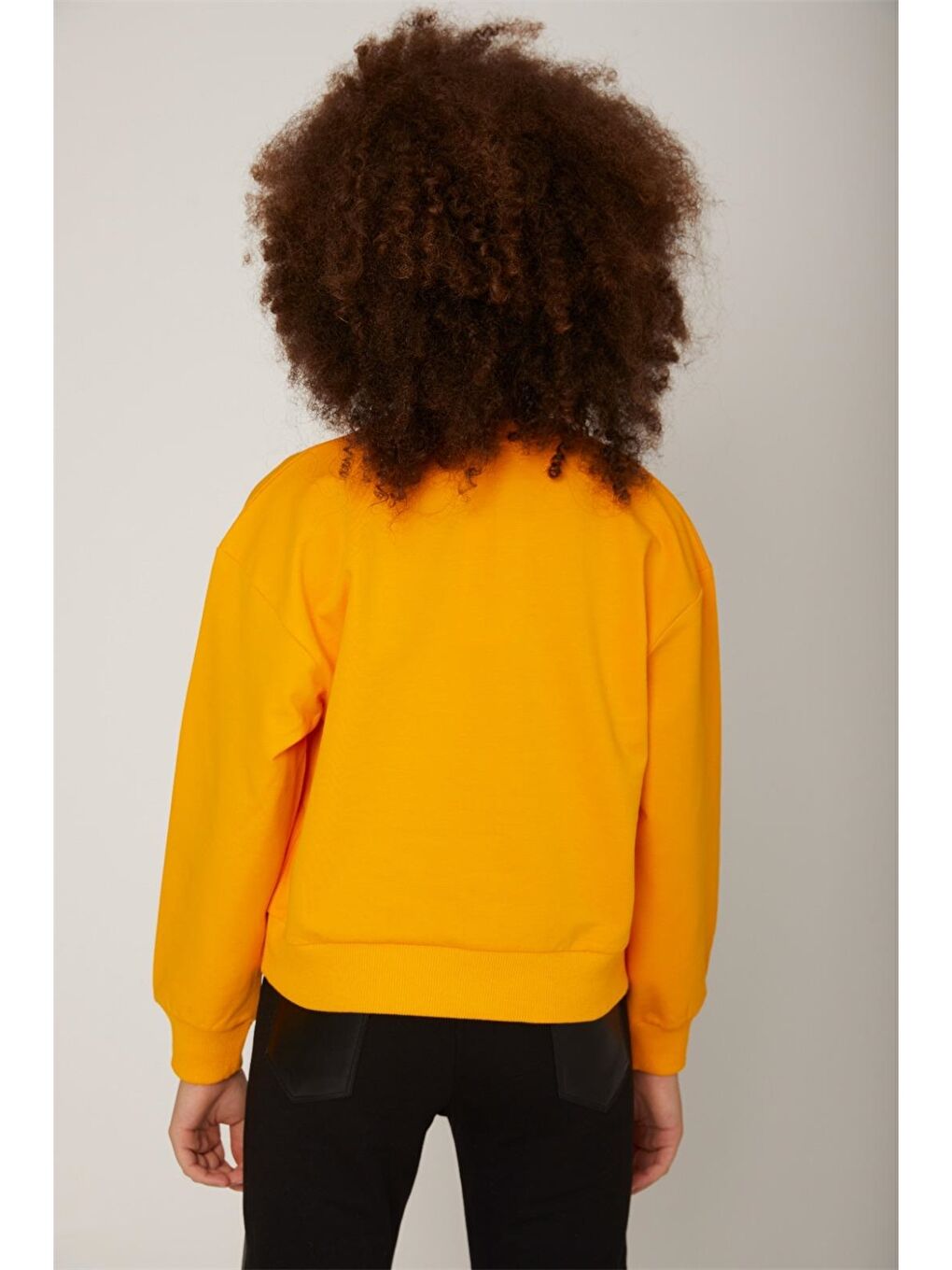 Crew Neck Printed Long Sleeve Girls' Sweatshirt-2