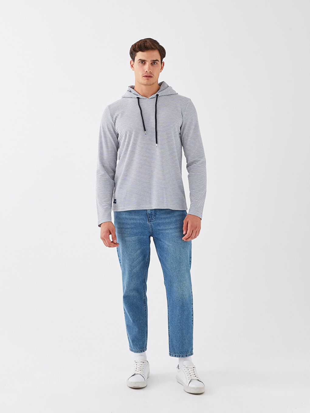 DYNAMO Men's Hoodie Long Sleeve Striped Hoodie -W2J989Z8-16R