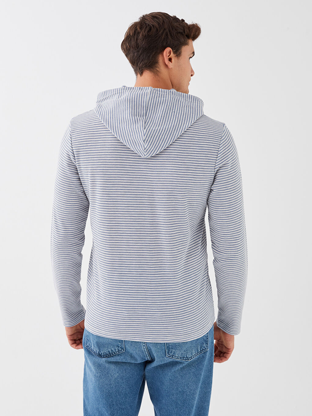 DYNAMO Men's Hoodie Long Sleeve Striped Hoodie -W2J989Z8-16R