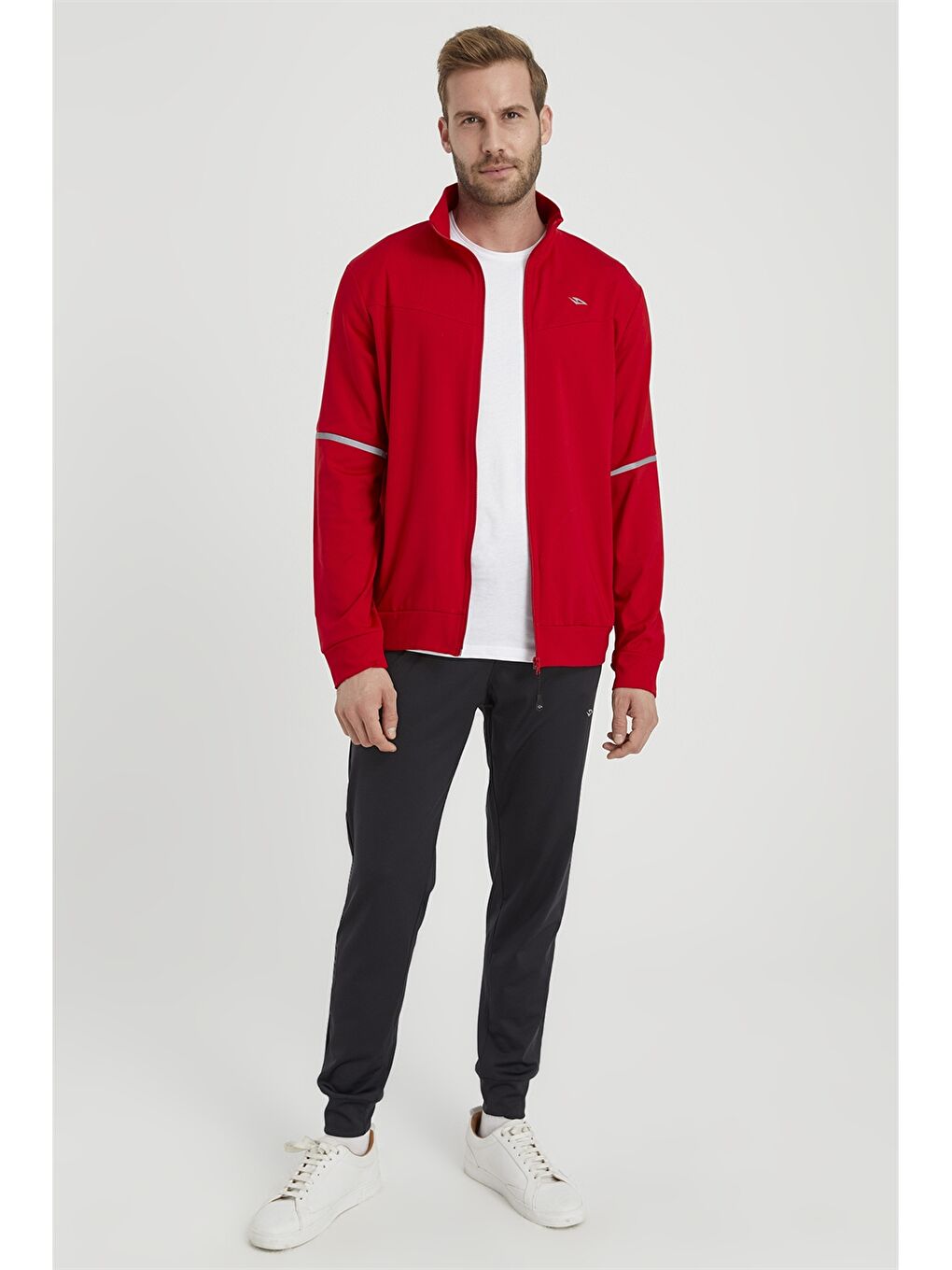 Kırmızı Standart Kalıp Erkek Eşofman Takım-2