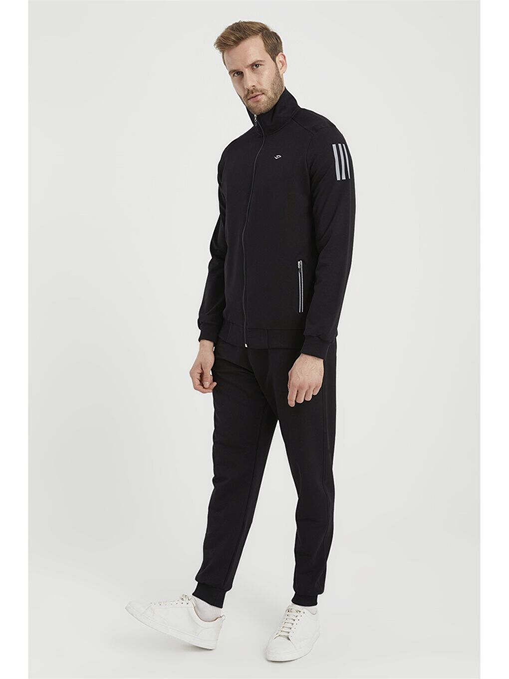 Siyah Standart Kalıp Erkek Eşofman Takım