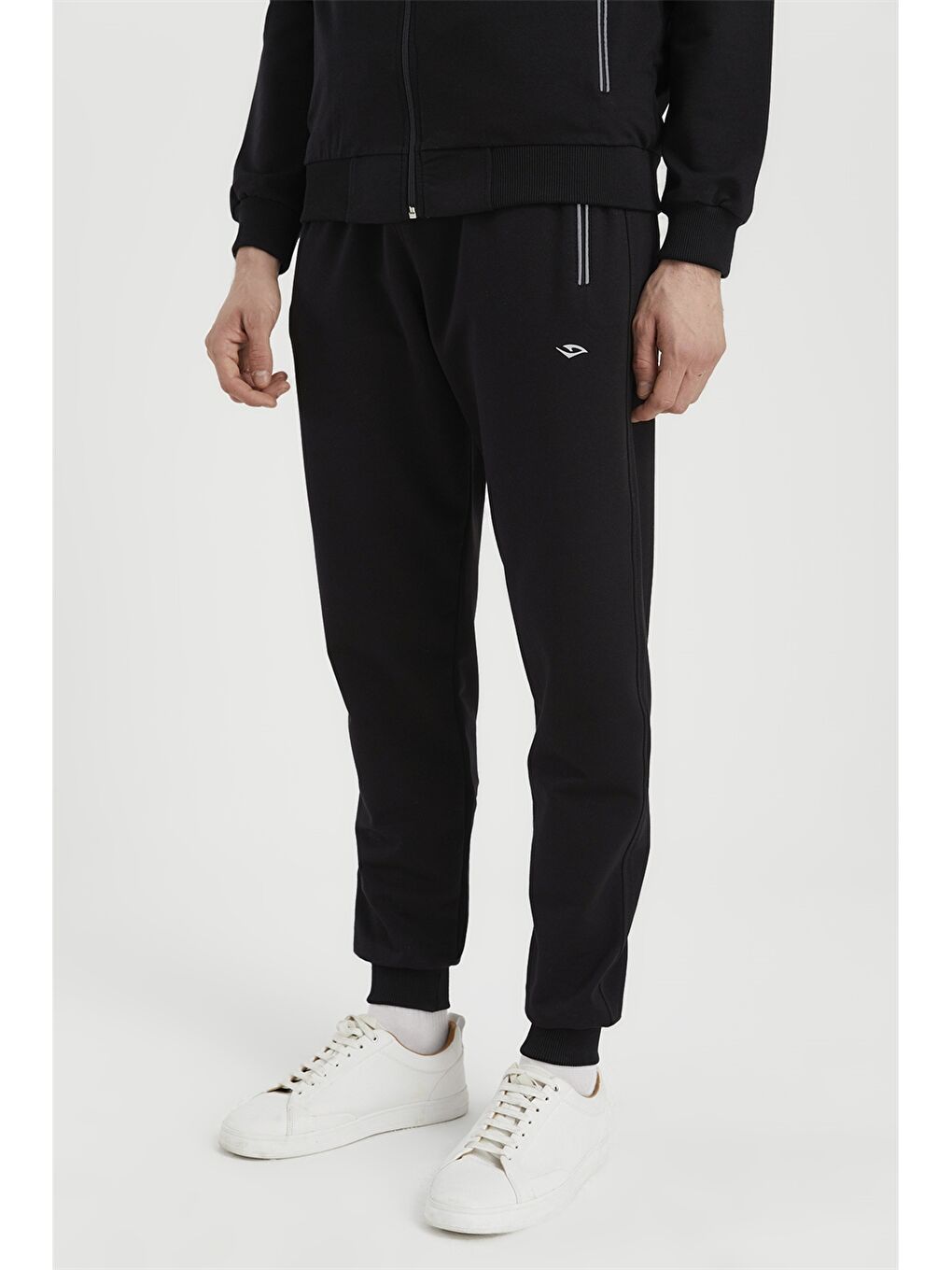 Siyah Standart Kalıp Erkek Eşofman Takım-6