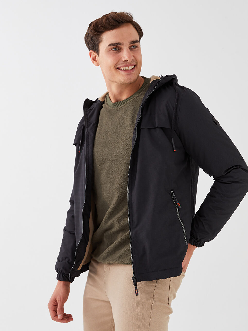 Standard Fit Hooded Men's Coat