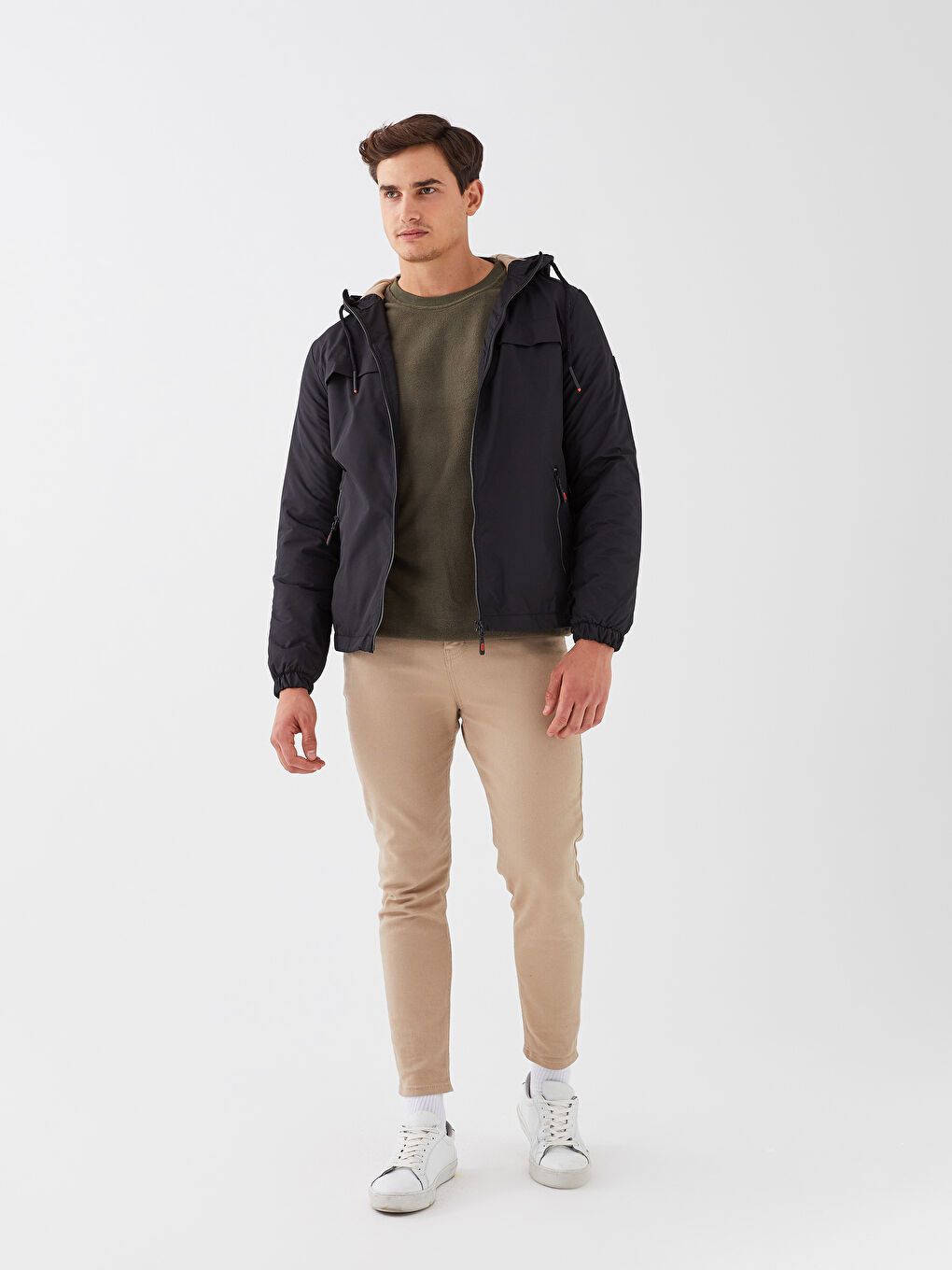 Standard Fit Hooded Men's Coat-2