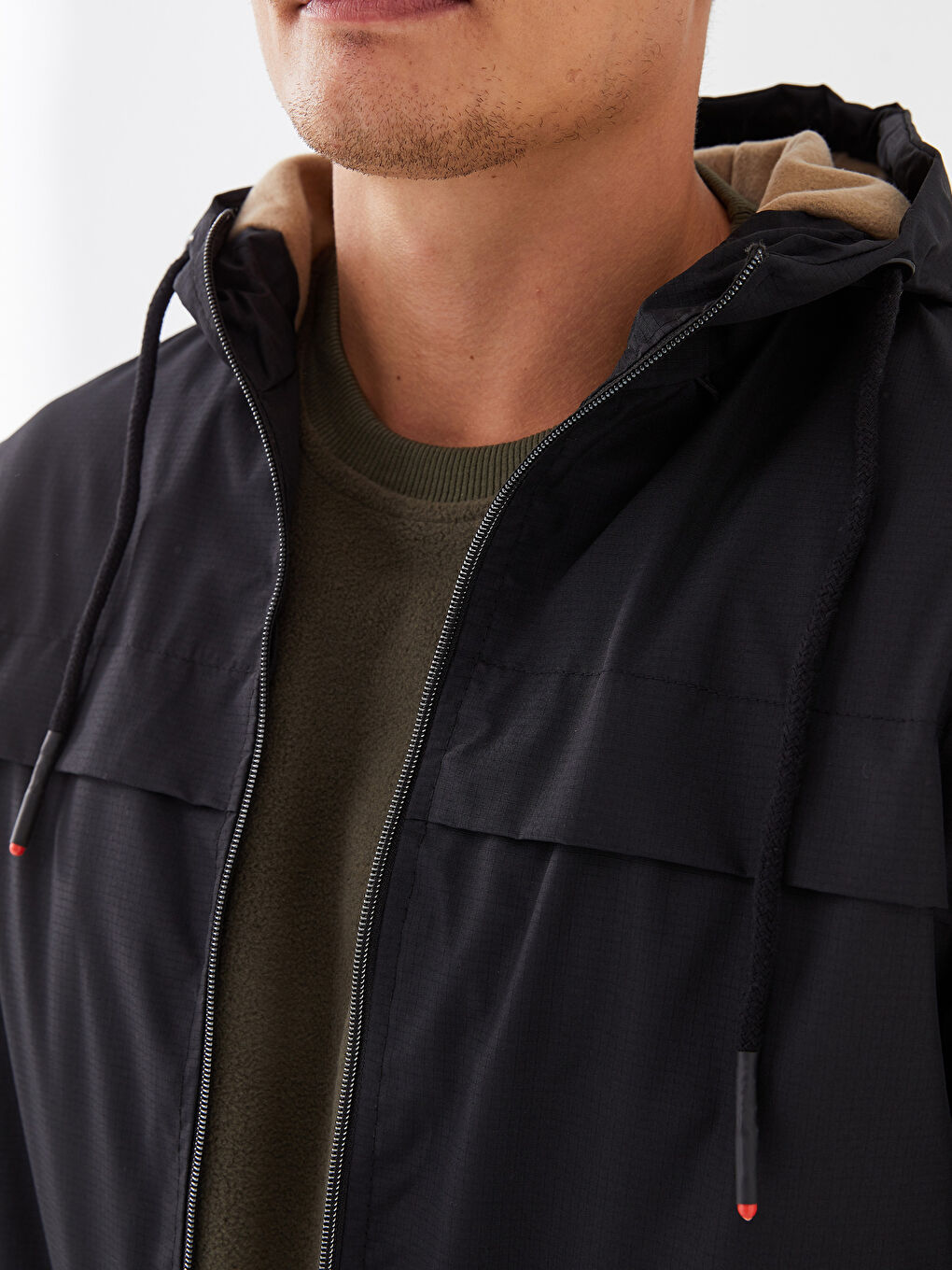 Standard Fit Hooded Men's Coat-4