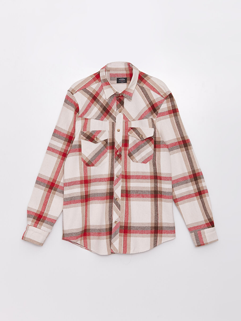 Bordo Slim Fit Uzun Kollu Ekose Erkek Oduncu Gömlek